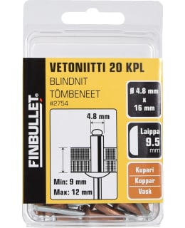 FINBULLET VETONIITTI KUP 4.8X16MM 20KPL Main Image