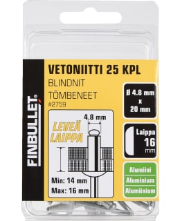 FINBULLET VETONIITTI ALU 4.8 X 20MM Main Image