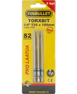 FB 1/4" T20 100MM TORXBIT 3-OS SARJA Main Image