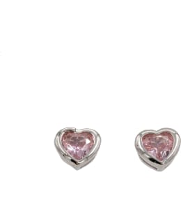 SILVER BAR CZ SYDÄN 4 MM PINK KORVAK Main Image