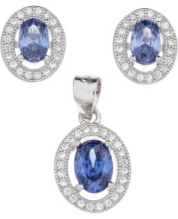 SILVERBAR 8391 MOONLIGHT OVAL BLUE SETTI Main Image