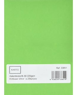 KARTO A6 KIRKKAAN VIHREÄ KORTTIPOHJA Main Image