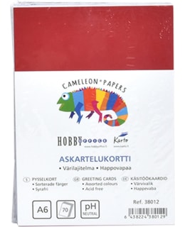 ASKARTELUKORTTI A6 250G VÄRILAJITELMA Main Image