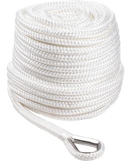 Qvarken Dockline 12mm 35m white anchor rope with hose Main Image