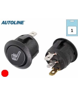 AL 12/24V P.LÄMMITIN PUN LED KEINUKYTKIN Main Image