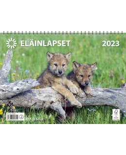 Ajasto Eläinlapset 2023 seinäkalenteri Main Image