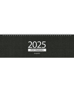 AJASTO PÖYTÄMEMO MUSTA 2025 KALENTERI Main Image