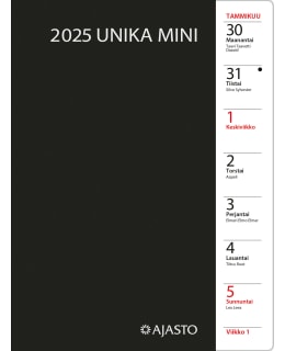 AJASTO UNIKA MINI MUSTA 2025 KALENTERI Main Image