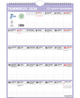 AJASTO SEINÄMEMO 2026 SEINÄKALENTERI Main Image