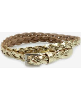 Veniz Braided Leather belt 15mm Main Image