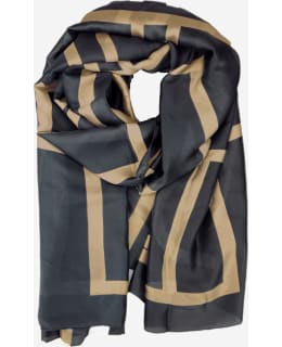 VENIZ 62612 ORNAMENT SCARF BLACKBROWN Main Image