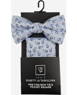 VENIZ BOW TIE POCKET SQUARE FLORAL 72408 Main Image
