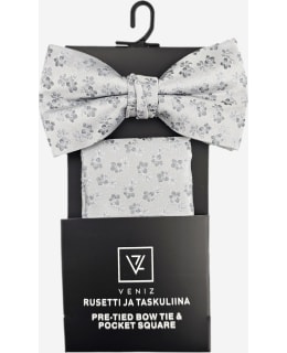VENIZ BOW TIE POCKET SQUARE FLORAL 72400 Main Image