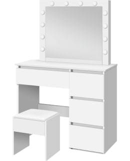 LYKKE AMELIA 94CM WHT MEIKKIPÖYTÄ VALOLL Main Image