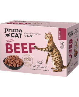 PRIMACAT CLASSIC BEEF IN GRAVY 12X85G Main Image