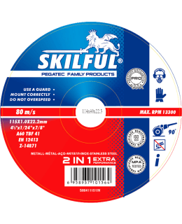 PEGATEC SKILFUL 125X1MM CUT DISC 10PCS Main Image