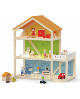 VIGA TOYS PUINEN KALUSTETTU NUKKEKOTI Main Image