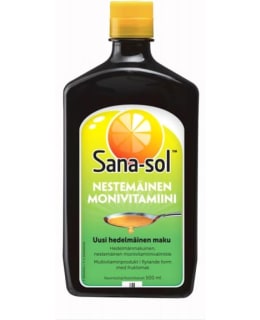 Sana-Sol Nestemäinen Monivitamiini 500 ml hedelmänmakuinen ravintolisä Main Image