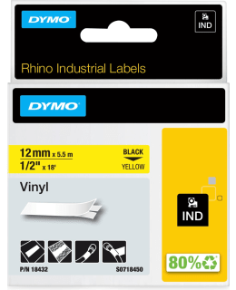 DYMO RHINO 12MM KELTAINEN VINYYLITEIPPI Main Image