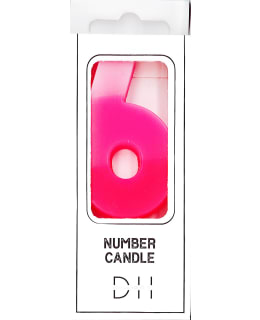 KP PINKKI 6 NUMEROKYNTTILÄ Main Image