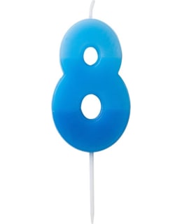KP SININEN 8 NUMEROKYNTTILÄ Main Image