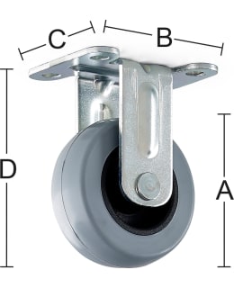 HABO 4207 75MM KIINTEÄ KALUSTEPYÖRÄ Main Image