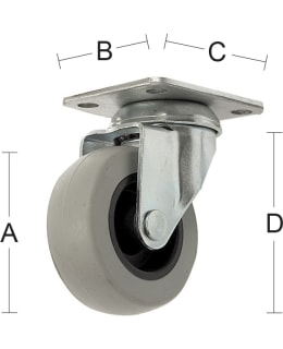 HABO 4010 100MM KÄÄNTYVÄ KALUSTEPYÖRÄ Main Image