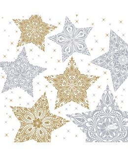 DUNI SNOW STARS WHITE 33CM 20KPL LAUTL Main Image