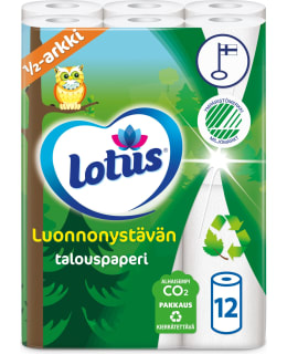 LOTUS LUONNONYSTÄVÄN 12 RLL TALOUSPAPERI Main Image