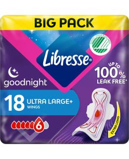 LIBRESSE NIGHT ULTRA LARGE+ WING 18 PADS Main Image
