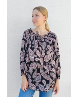 LAV BY LASESSOR TILDA BLOUSE NAVY L Main Image
