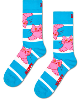 HAPPY SOCKS P004476 CAT ON STRIPE SOCK Main Image