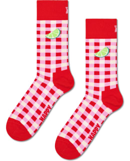 HAPPY SOCKS P004528 GINGHAM LIME SOCK Main Image
