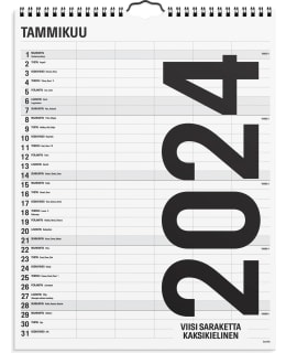 BURDE BLACK&WHITE 2024 PERHEKALENTERI Main Image