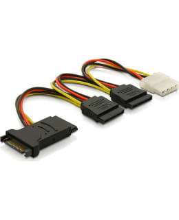 DELTACO SATA-16 Y-VIRTA-ADAPTERI 15-PIN Main Image