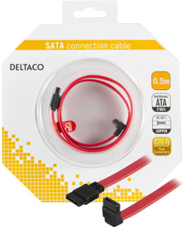 DELTACO SATA/SAS-KAAPELI KULMA ALAS-SUOR Main Image