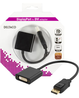 DELTACO DP-DVI14-K DISPLAYPORT DVI-D SIN Main Image