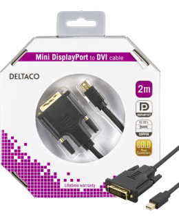 DELTACO DP-DVI202-K MINI DISPLAYPORT DVI Main Image