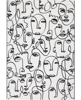 KMCARPETS INK FACE 160X230 WHITE CARPET Main Image