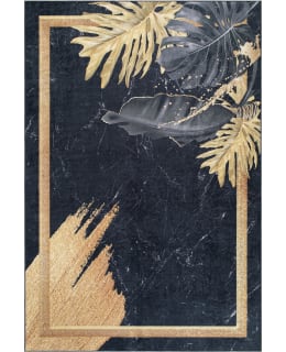 KM RAVEN LEAF 200X290 MUSTA MATTO Main Image