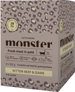 Monster Cat Kitten Beef/ Game 8x85g Main Image