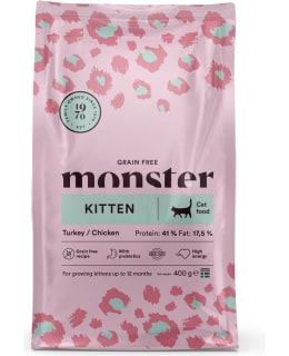 MONSTER CAT GF KITTEN TURKEY/CHICK 400G Main Image