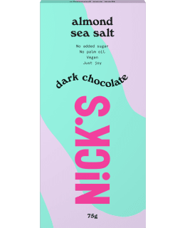 NICK'S DARK CHOCO ALMO SEA SALT 75G LEVY Main Image