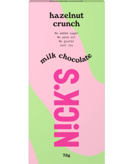 NICK'S MILK CHOCO HAZELN CRUNCH 75G LEVY Main Image