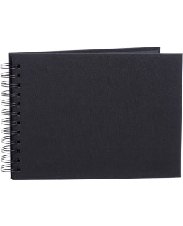 Focus Base Line Canvas Wire-O 23x17 Black w. Black Sheets liimattava albumi Main Image