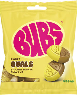 BUBS BANANA TOFFEE OVALS 155G MAKEINEN Main Image
