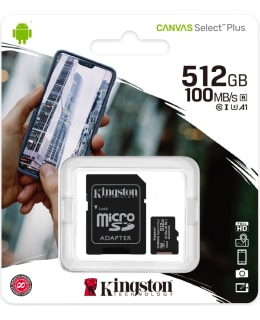 KINGSTON CANVAS SELECT+ 512GB MSDXC+ADP Main Image