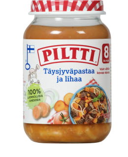 Piltti 190g Täysjyväpastaa ja lihaa lastenateria 8kk Main Image