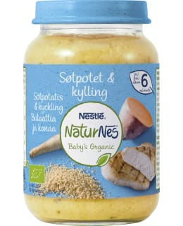 Nestlé NaturNes 190g Luomu bataattia, couscousia ja kanaa lastenateria 6kk Main Image