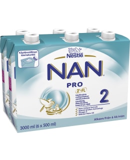 Nestlé Nan 6x500ml Pro 2 vieroitusvalmiste Main Image